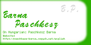 barna paschkesz business card